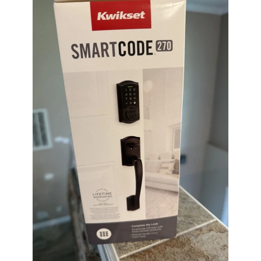 Kwikset SmartCode 270 Electronic Deadbolt Touchpad Lock Venetian Bronze NEW